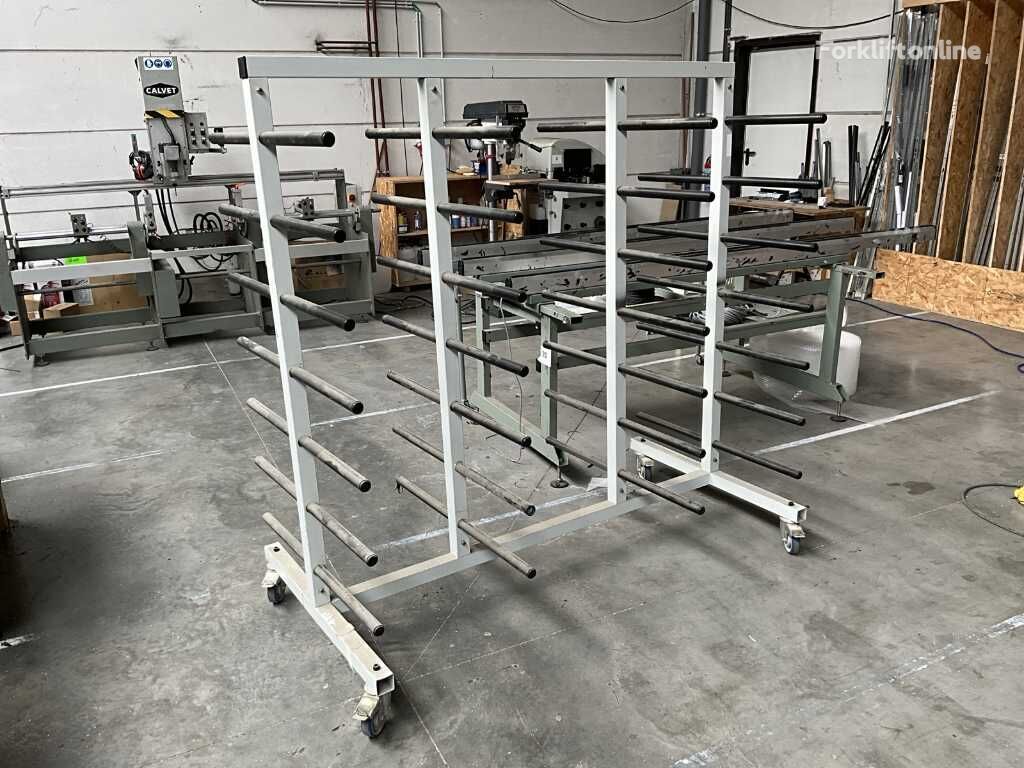 Mobile metal profile rack with 2x 7 levels 倉庫棚